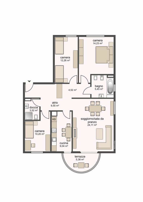4 ½ rooms apartment