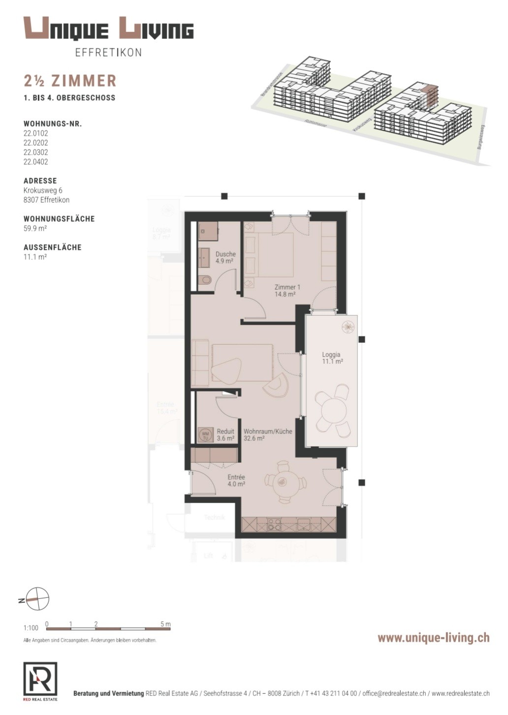 2 ½ rooms apartment
