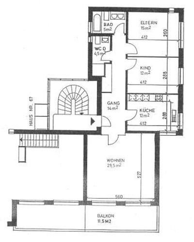 3 rooms apartment