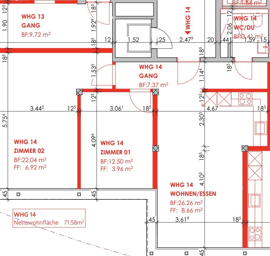 3 ½ rooms apartment