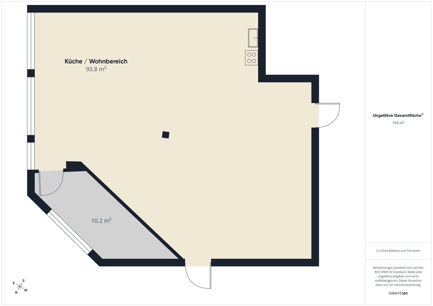 ufficio di 104m²