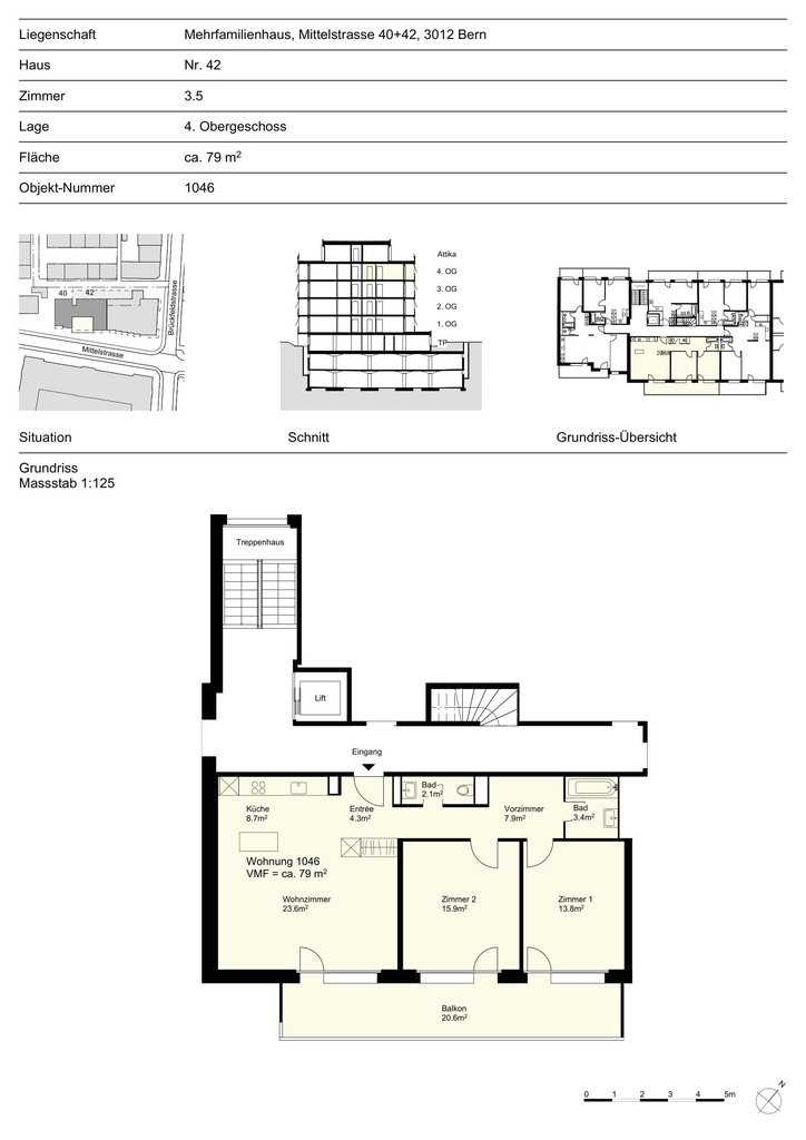 3 ½ rooms apartment