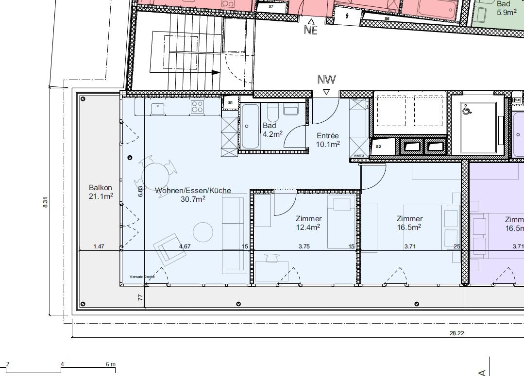 3 ½ rooms attic flat