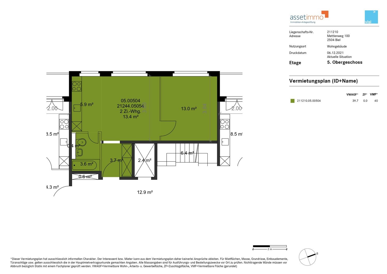Appartement de 2 pièces