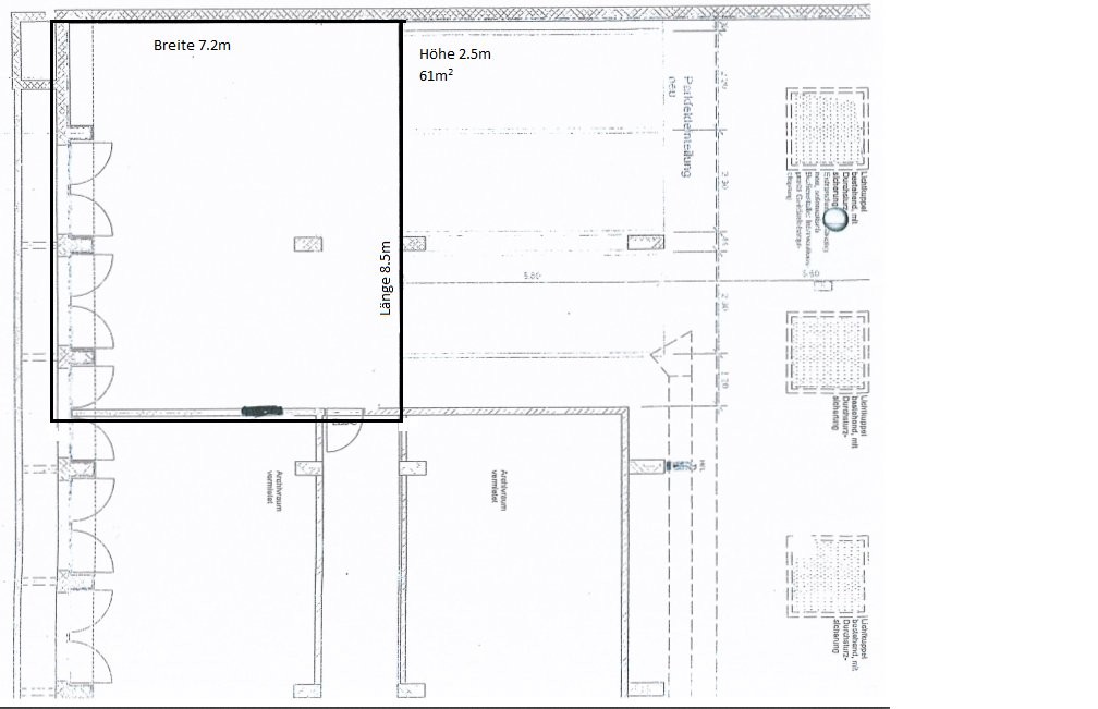 62m² storage room
