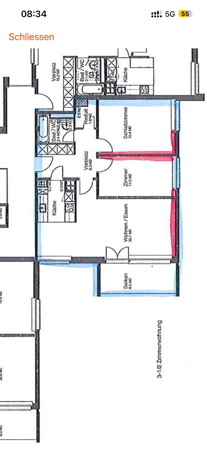 Appartamento di 3 ½ locali