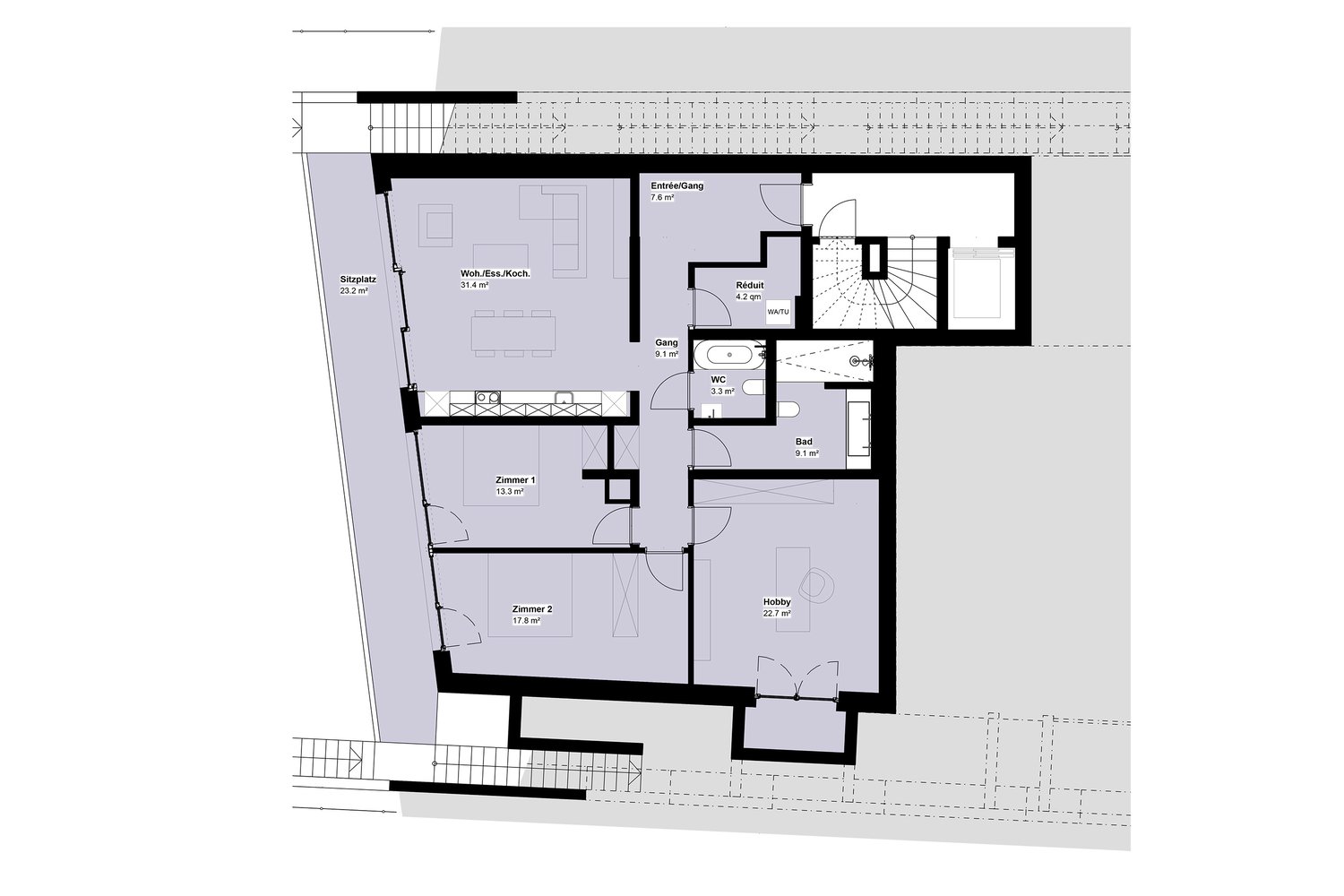 3 ½ pièces appartement