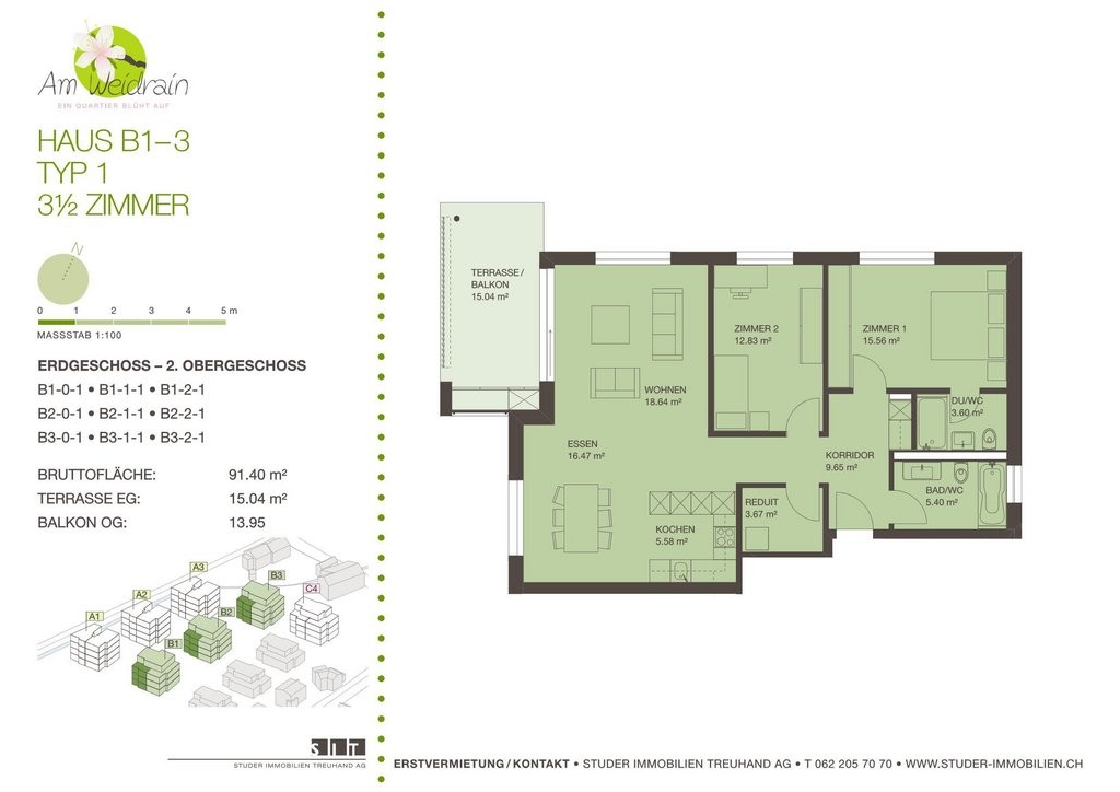 3 ½ rooms apartment