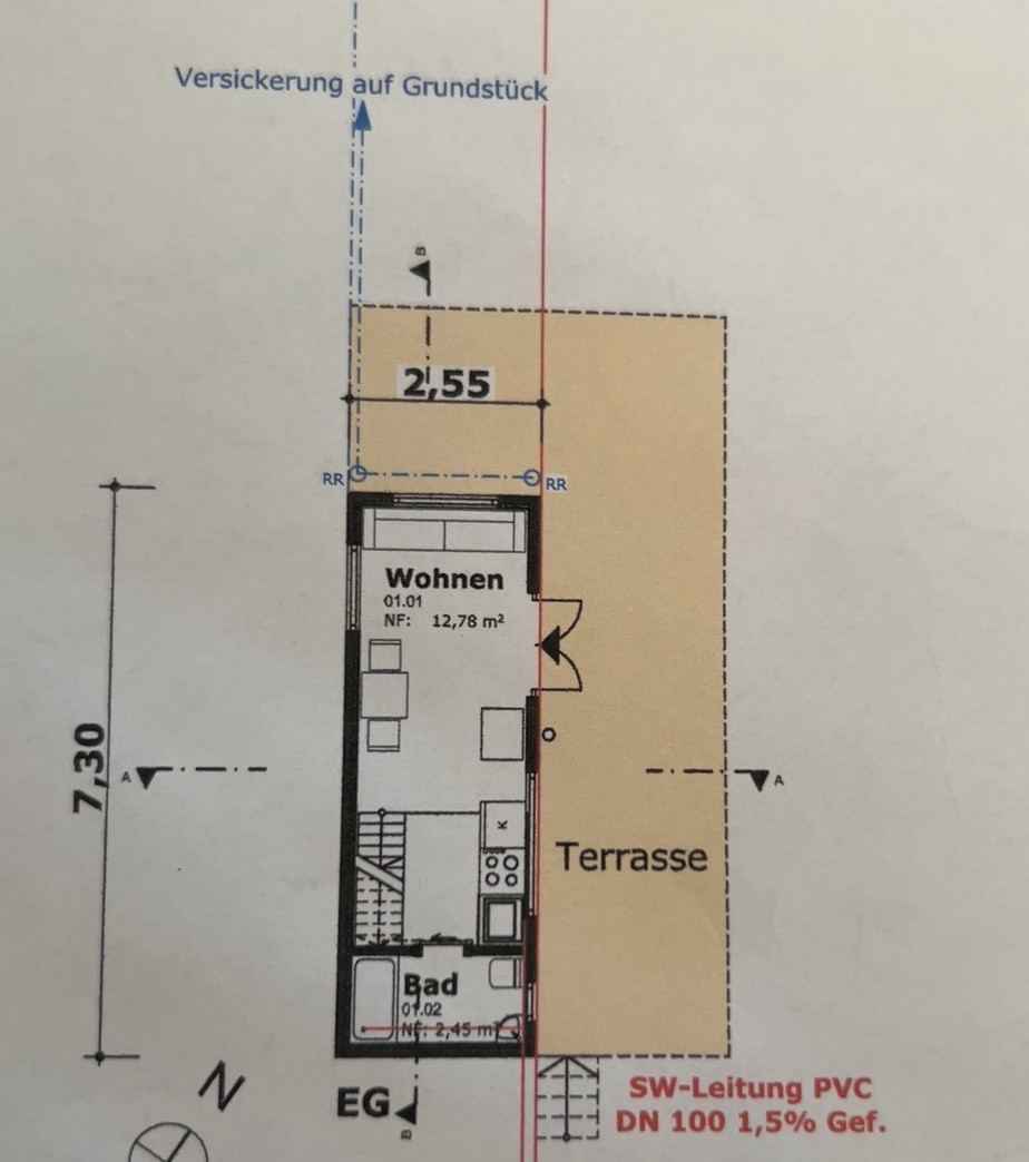 Casa singola di 1 ½ locali