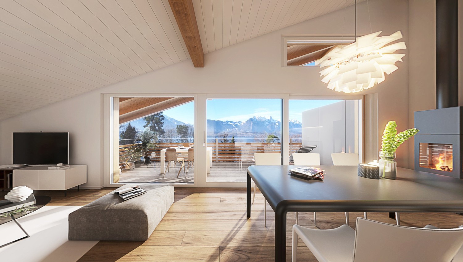 Appartement sous les combles de 4 ½ pièces