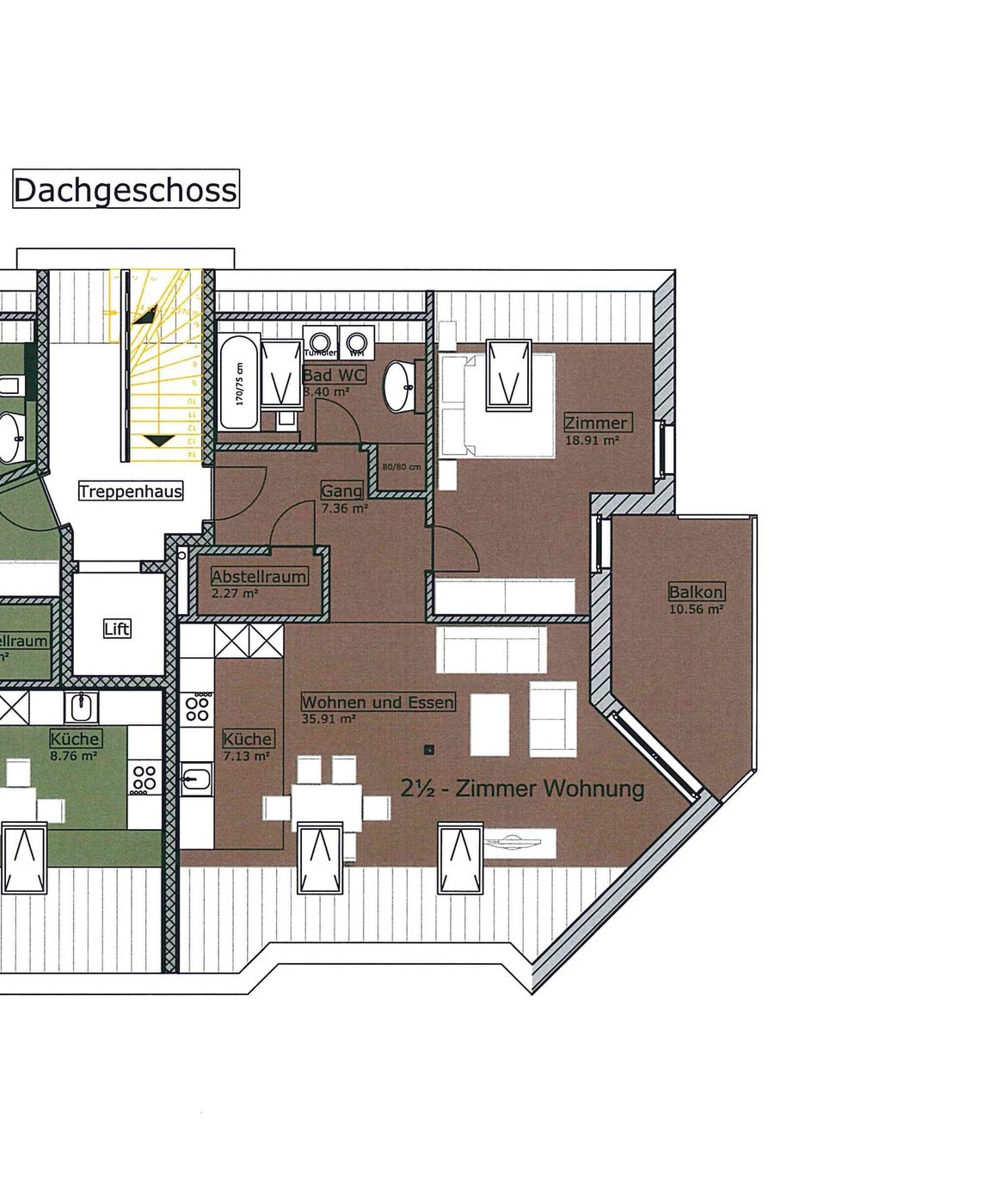 2 ½ rooms apartment