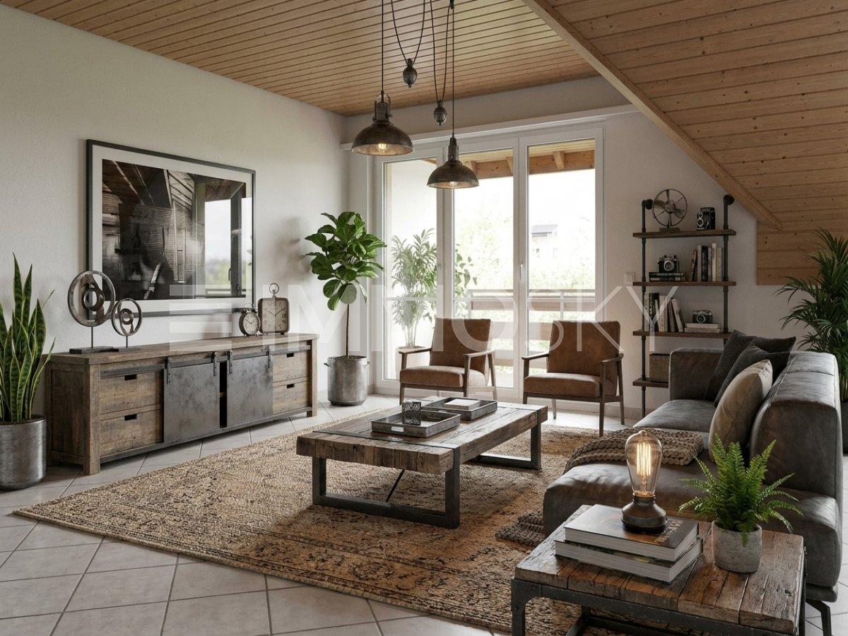 4 rooms roof flat