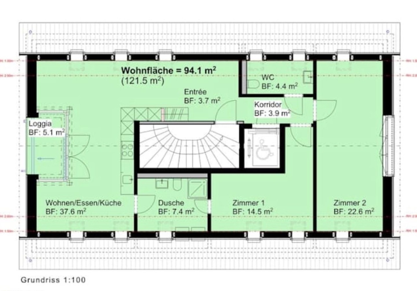 3 ½ rooms apartment
