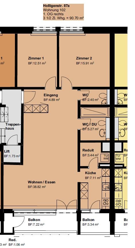 3 ½ rooms apartment