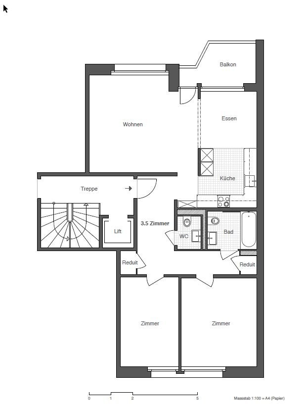 3 ½ rooms apartment