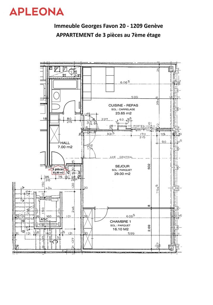 3 rooms apartment