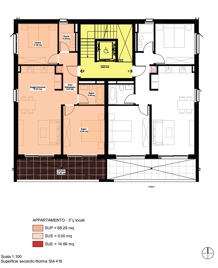 3 ½ rooms apartment