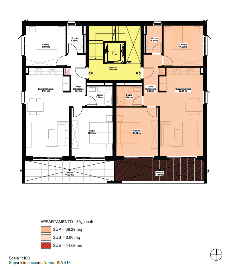 3 ½ rooms apartment