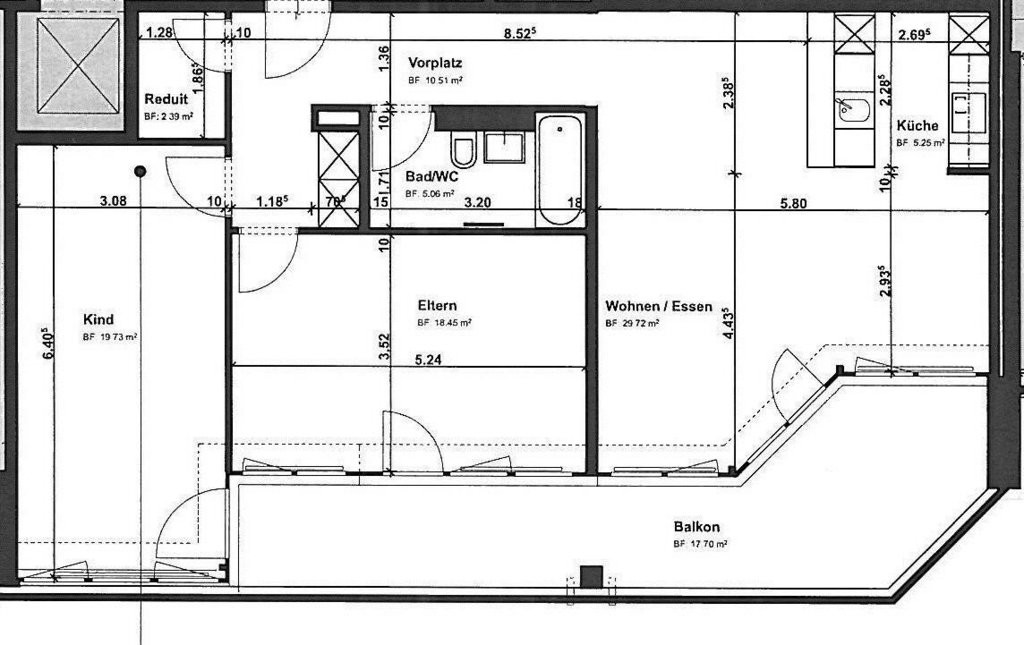 3 ½ rooms apartment