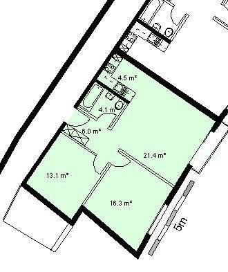 3 rooms apartment