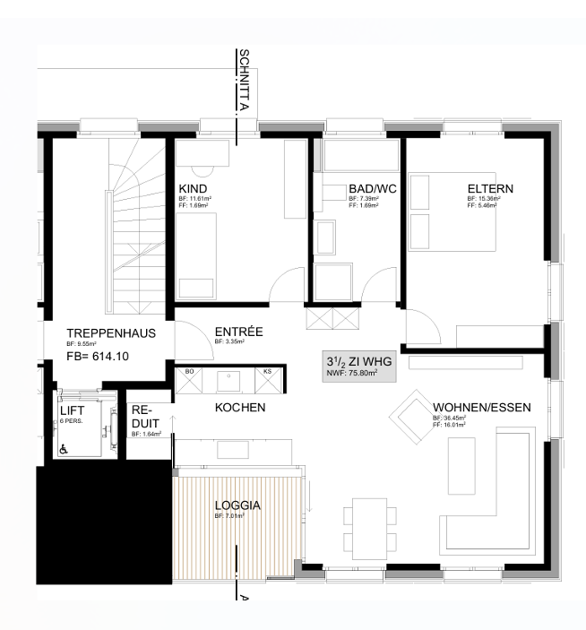 Appartamento di 3 ½ locali