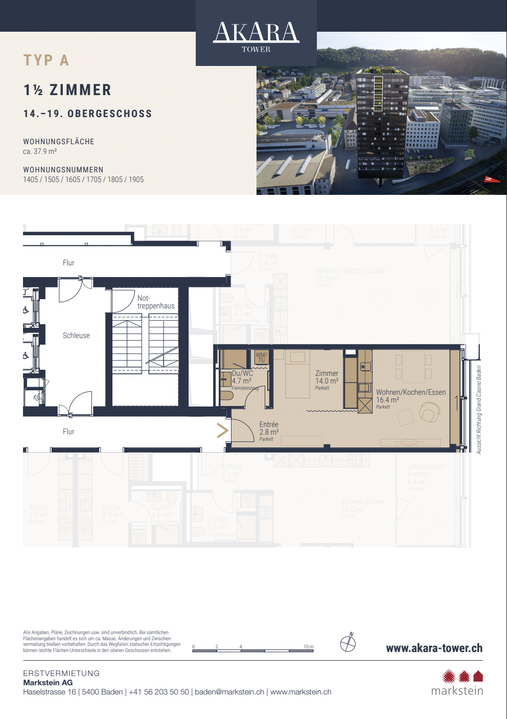 1 ½ rooms apartment