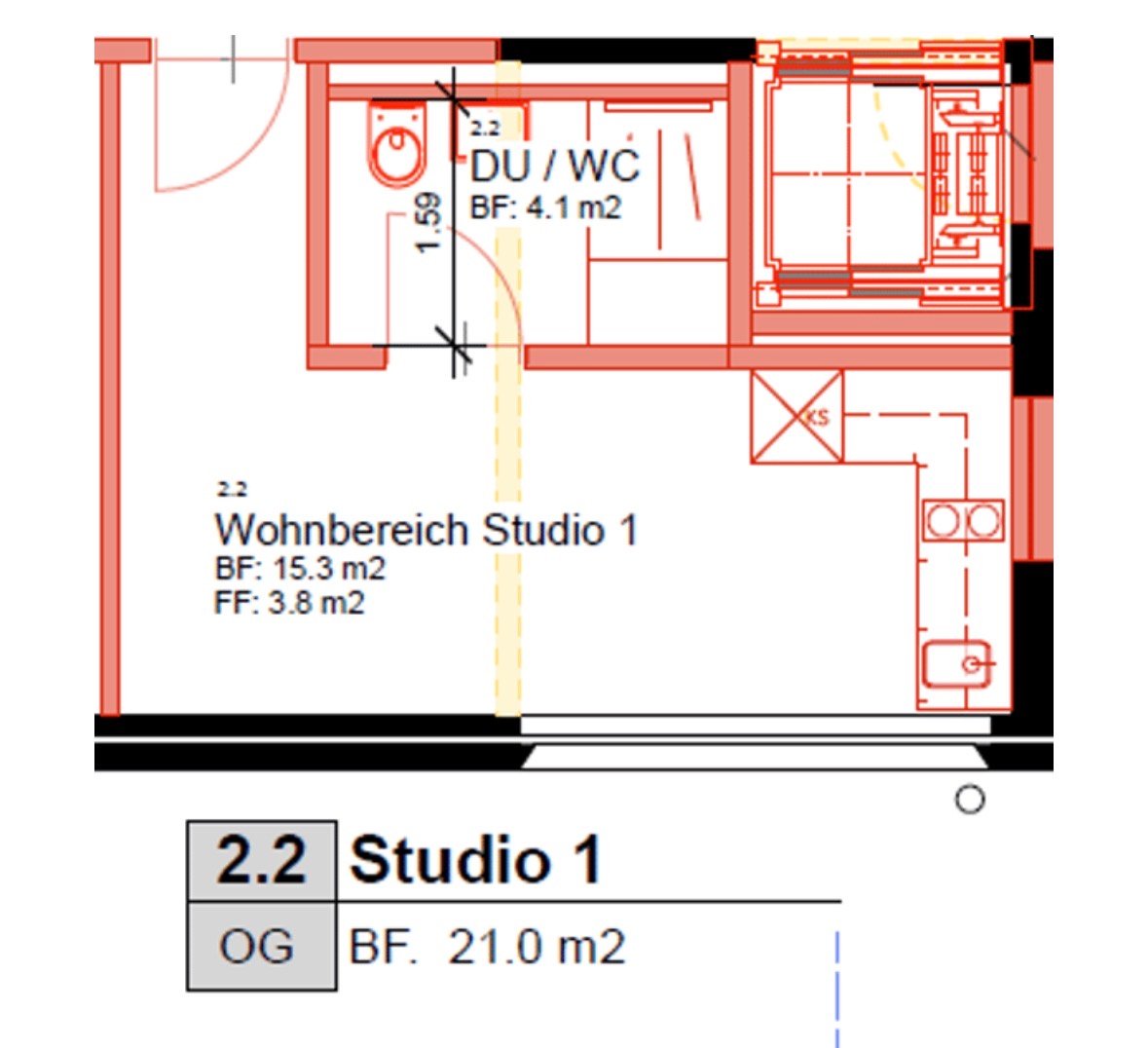 1 room furnished flat