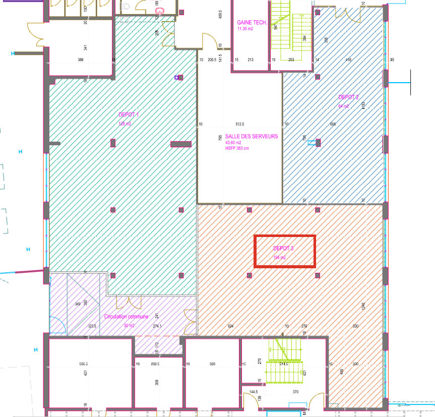 104m² storage room