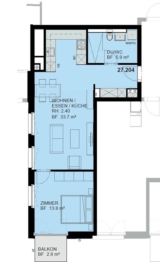 Appartement de 2 ½ pièces