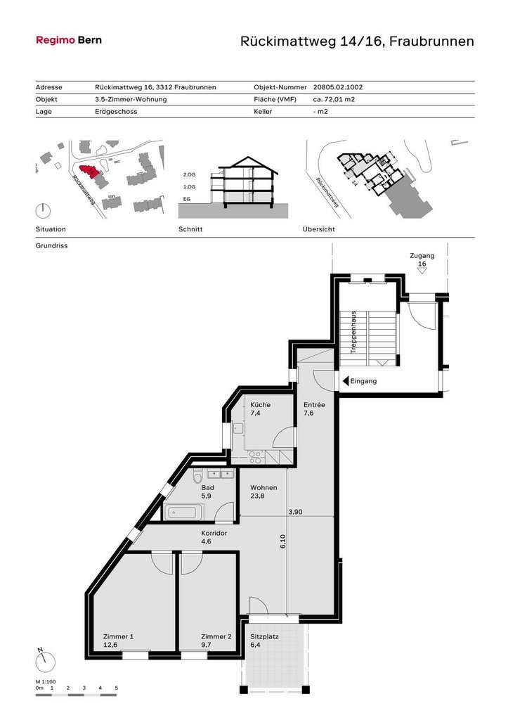 3 ½ rooms apartment