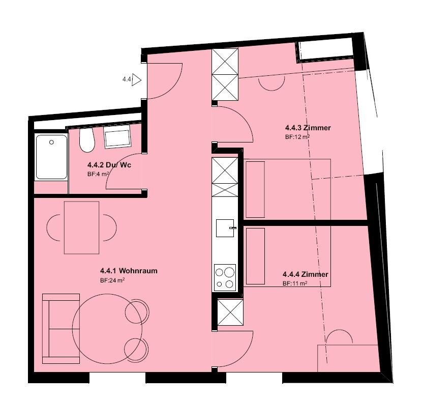 Appartamento di 3 ½ locali