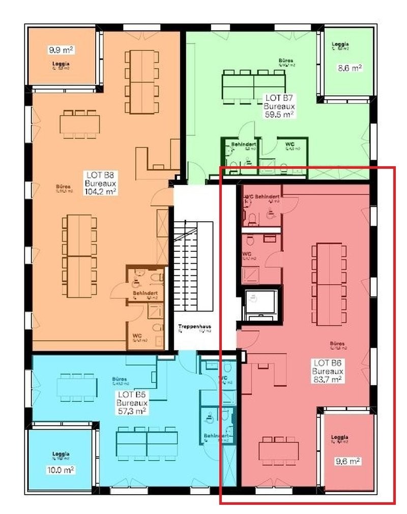 84m² office