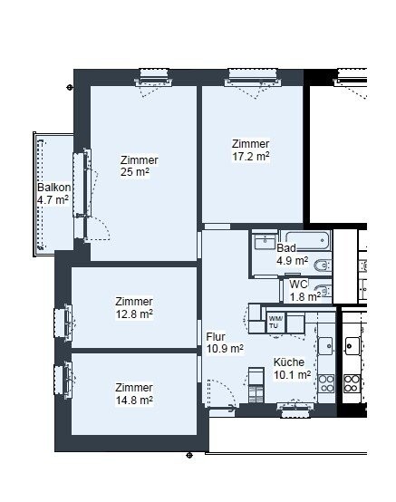 Appartement de 4 pièces