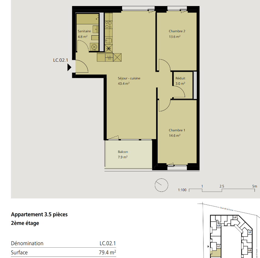 3 ½ rooms apartment