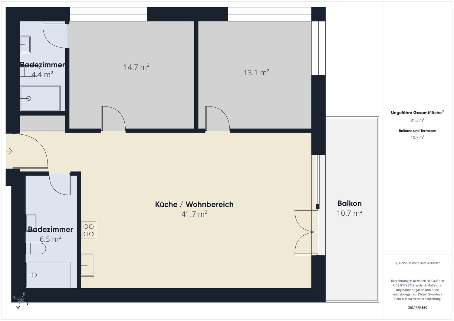 Appartamento di 3 ½ locali