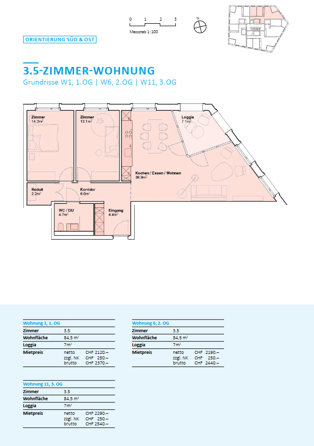3 rooms apartment