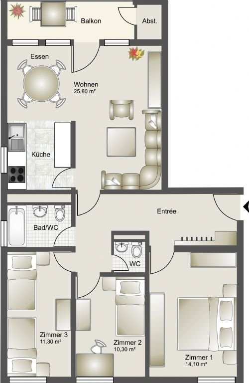 4 ½ rooms apartment