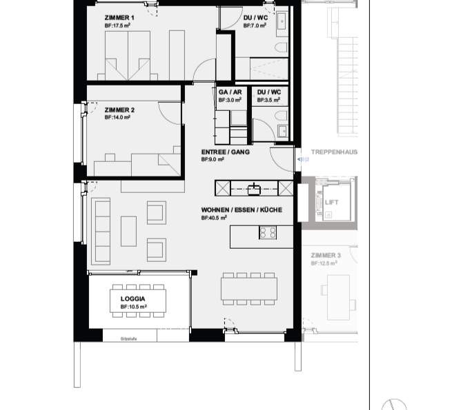 3 ½ rooms apartment