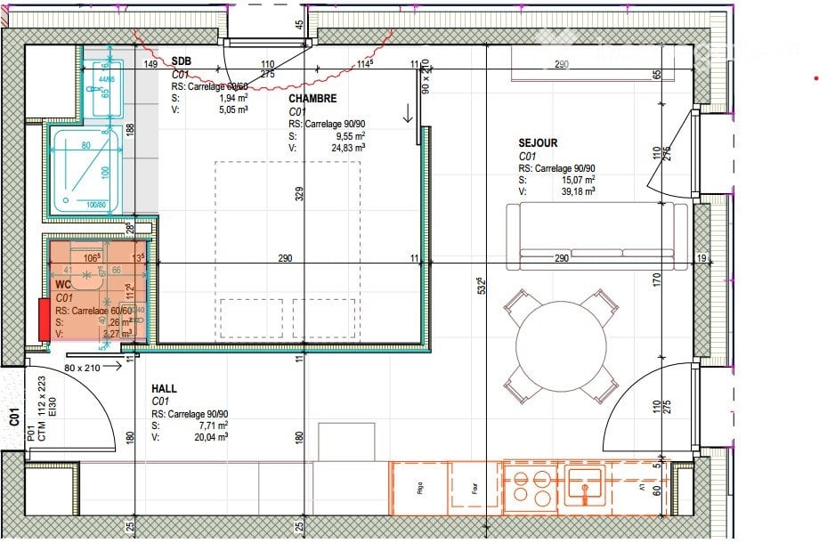 2 ½ rooms apartment