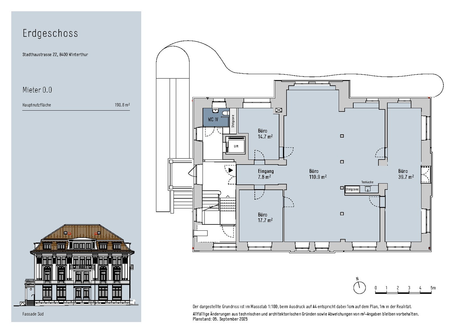 190m² office