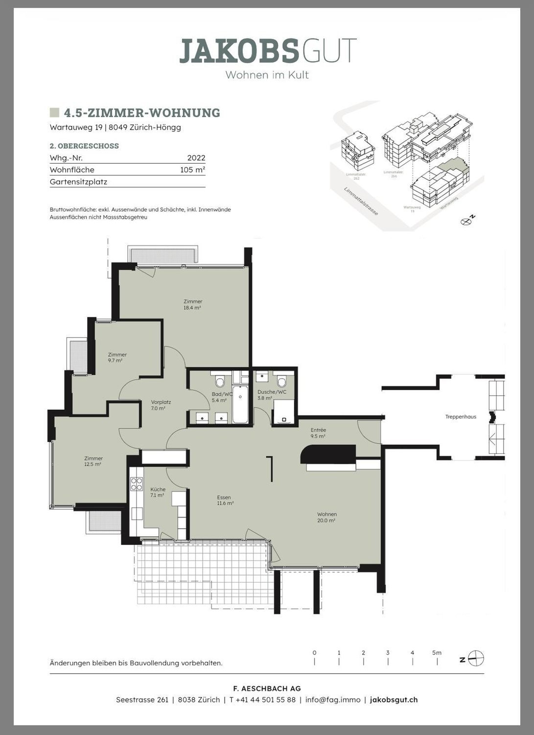 Appartement meublé de 4 ½ pièces