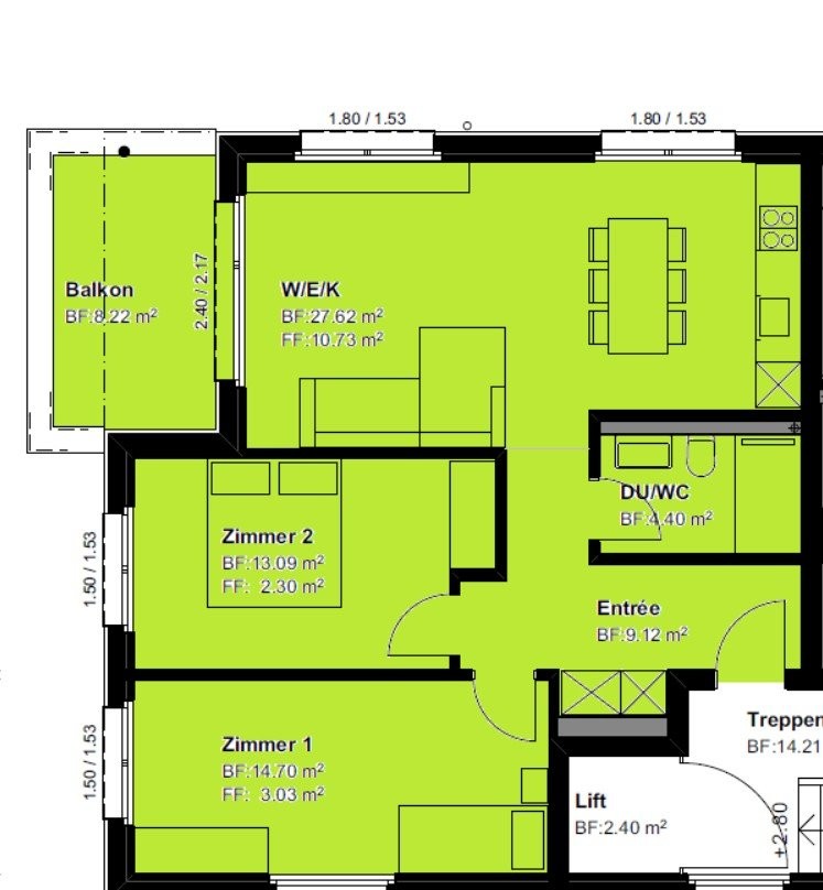 Appartamento di 3 ½ locali