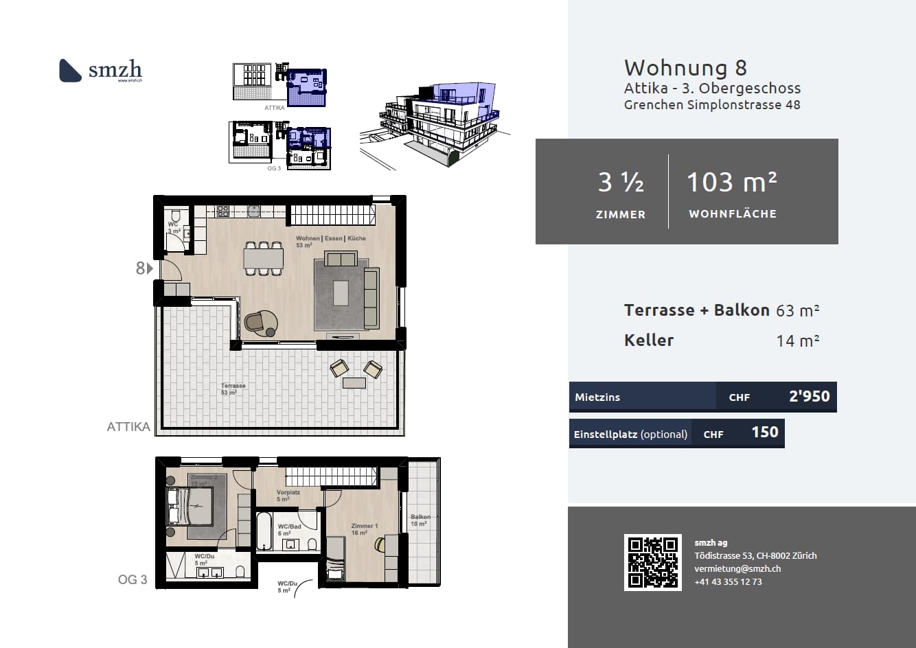 3 ½ locali duplex