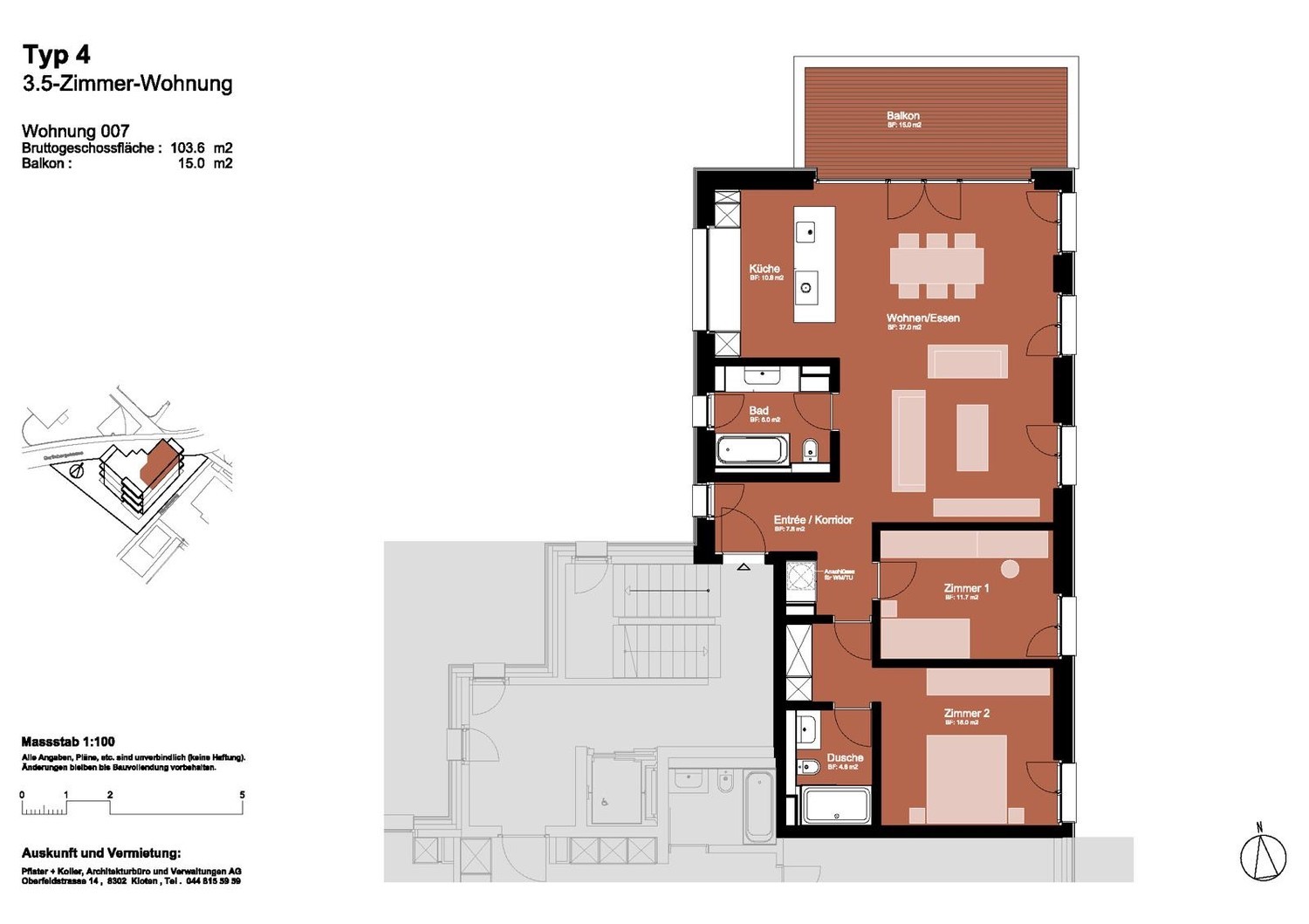 Appartamento di 3 ½ locali