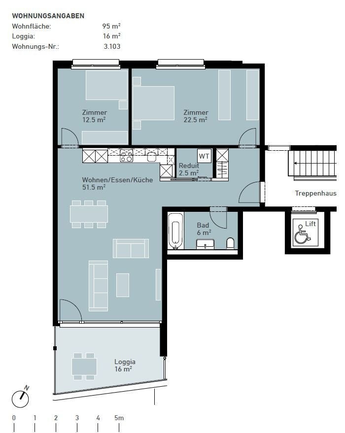 Appartamento di 3 ½ locali