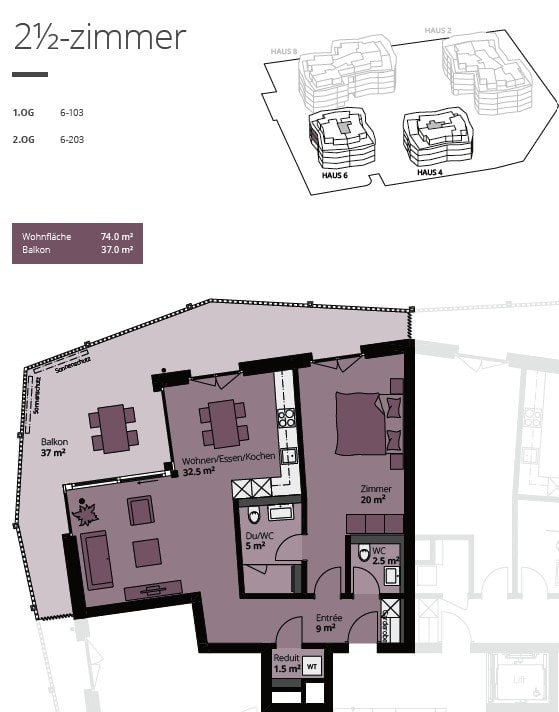 2 ½ rooms apartment