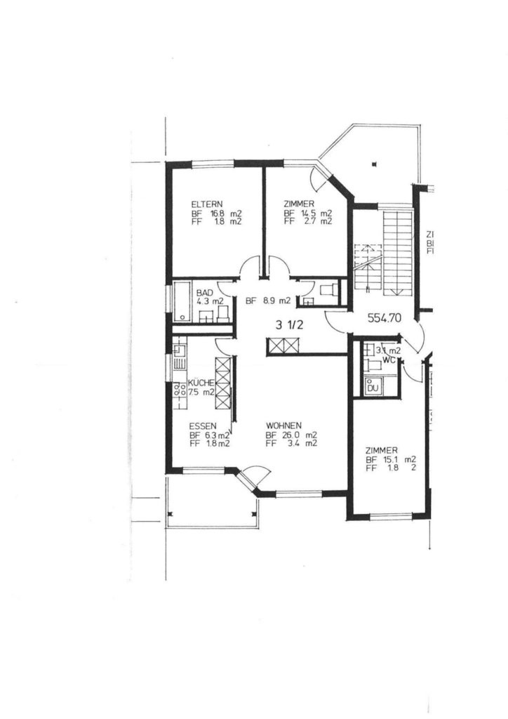 3 ½ rooms apartment