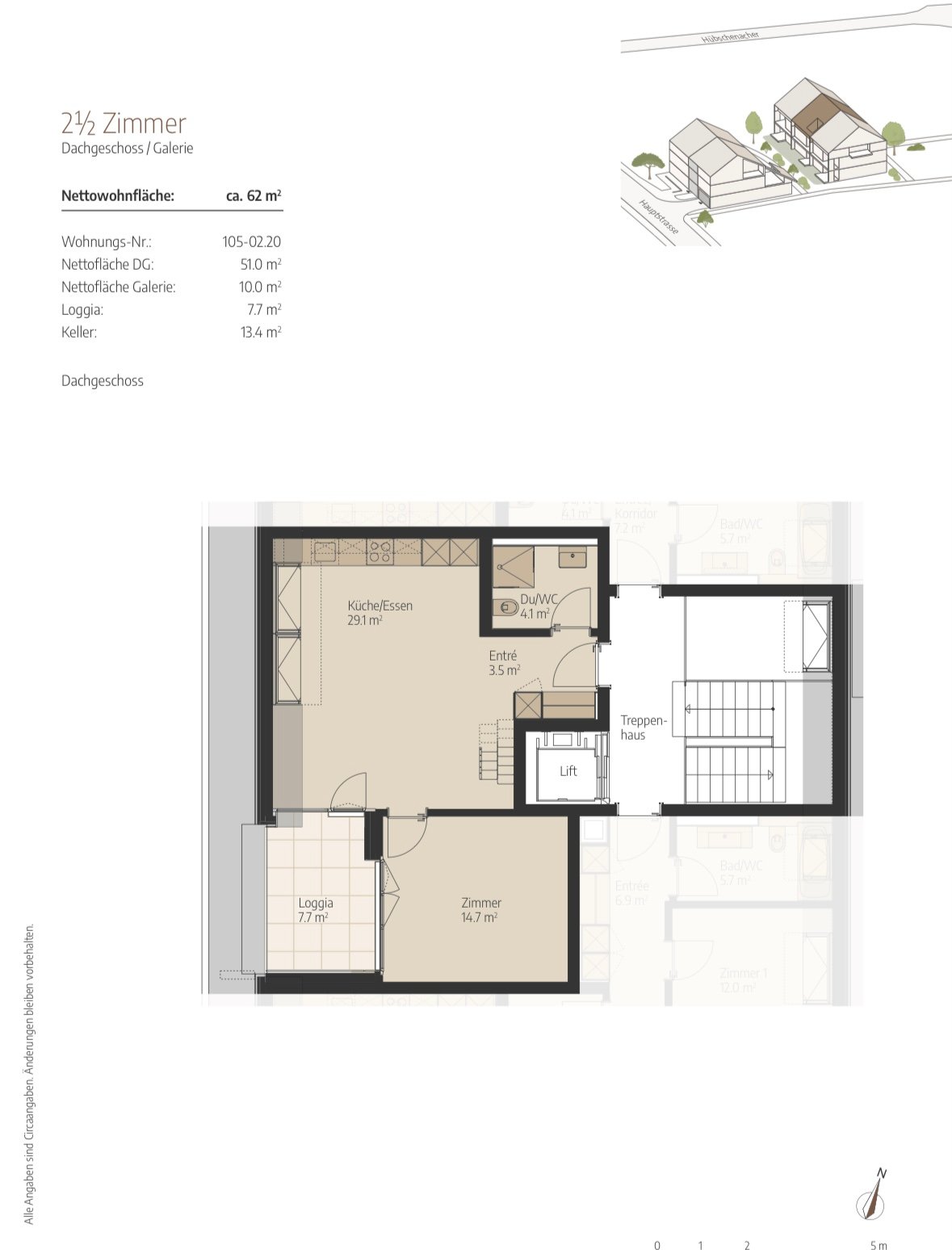 Appartamento con 2 ½ locali
