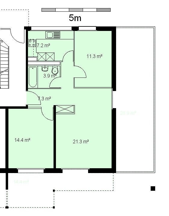 3 rooms apartment