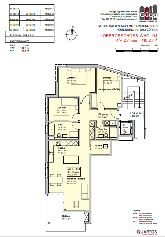 Appartement de 4 ½ pièces